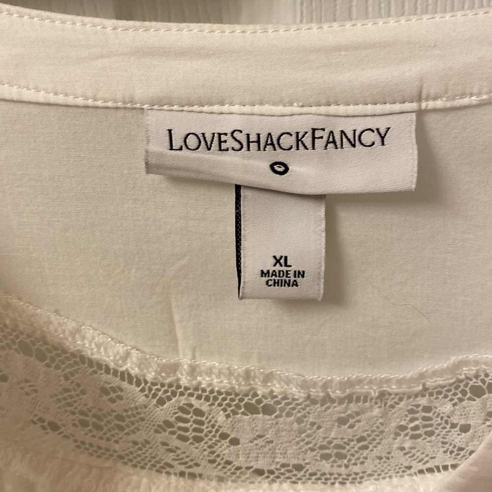 LoveShackFancy White Ruffled Mini Dress - Picture 3 of 4